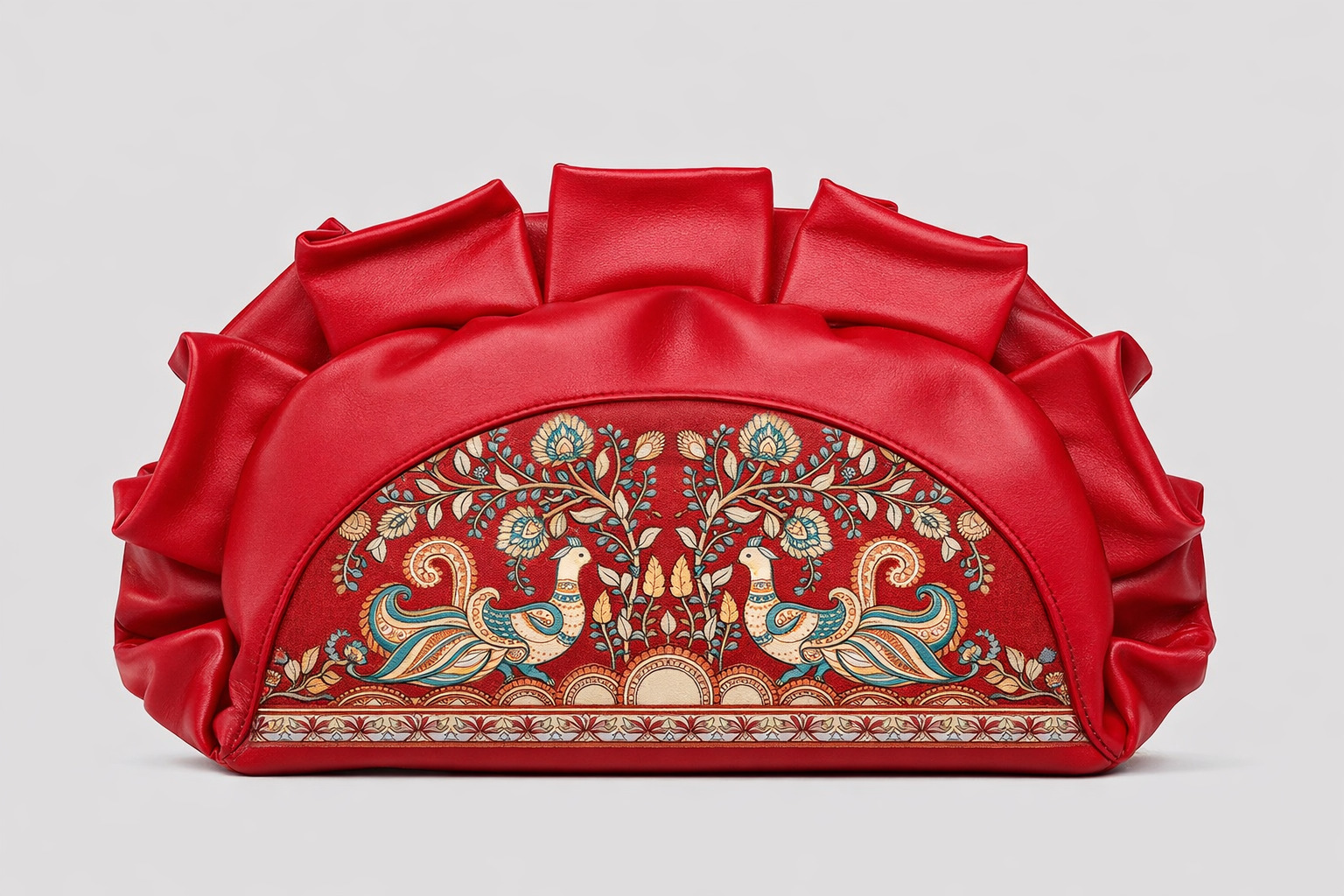Bold Red Clutch Bag - Image 4