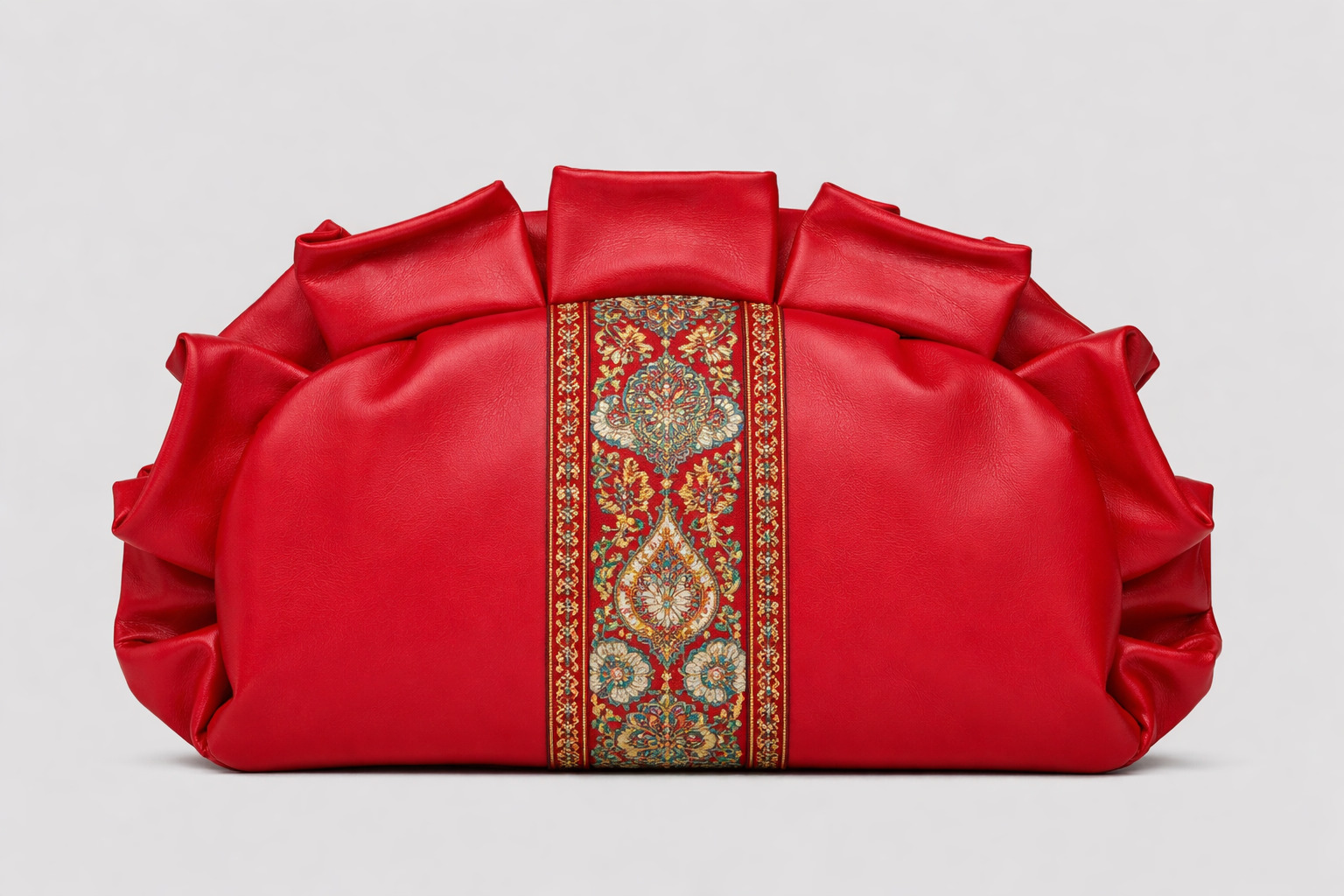 Bold Red Clutch Bag - Image 5