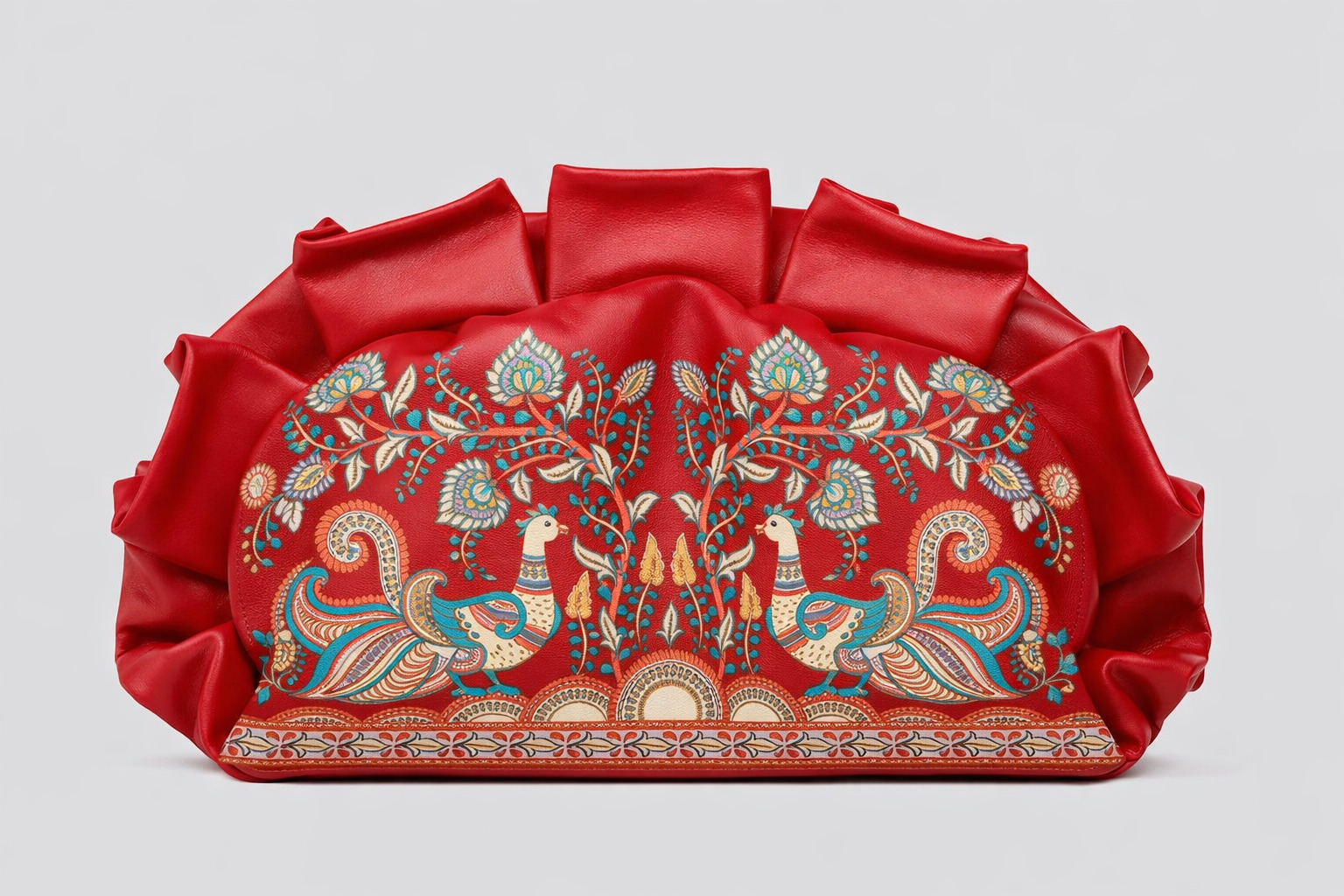 Bold Red Clutch Bag - Image 2